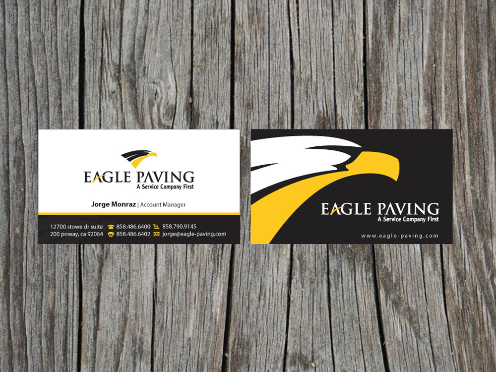 Business Card Design by Priyo Subarkah for Eagle Paving | Design #610946