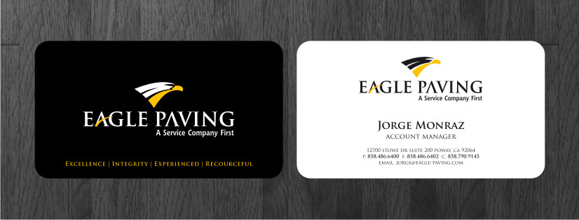 Business Card Design by Atvento Graphics for Eagle Paving | Design #611325