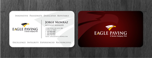 Business Card Design by Atvento Graphics for Eagle Paving | Design: #611329