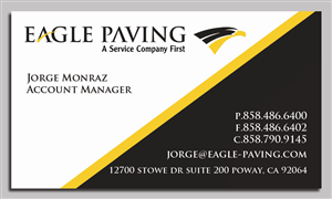 Business Card Design by Taylor for Eagle Paving | Design: #610235