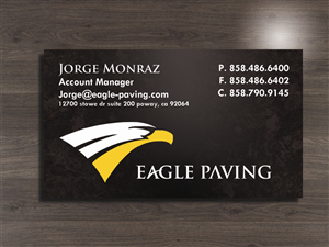 Business Card Design by Taylor for Eagle Paving | Design: #610306