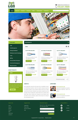 Wordpress Design by pb for Lion Electrical Wholeslalers Ltd | Design: #2673692