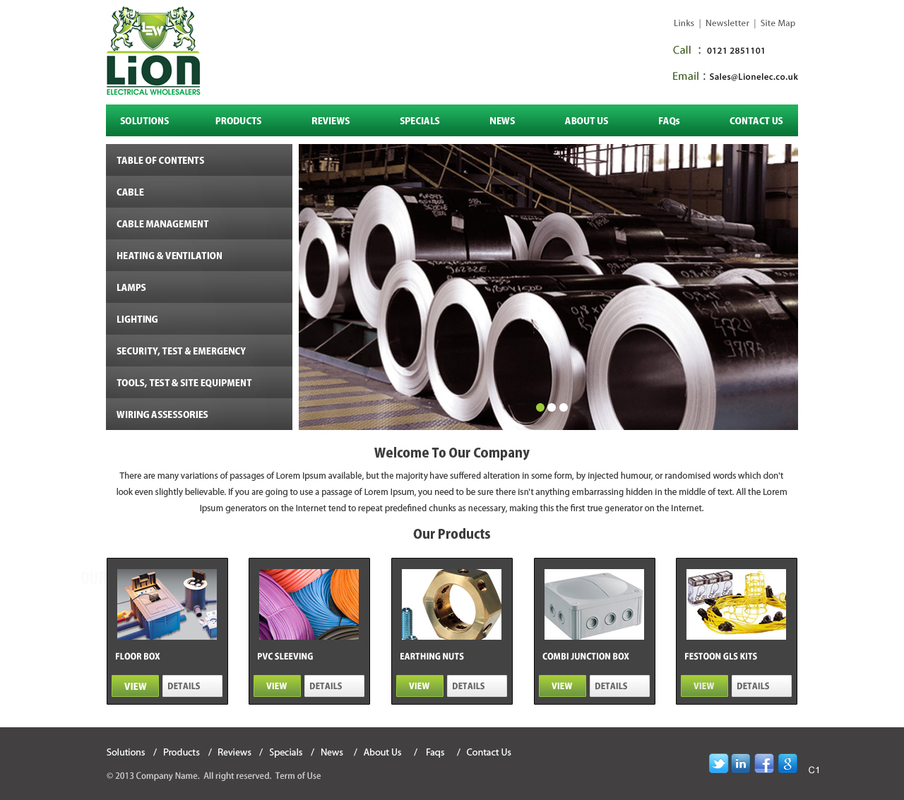 Wordpress Design by pb for Lion Electrical Wholeslalers Ltd | Design #2673695