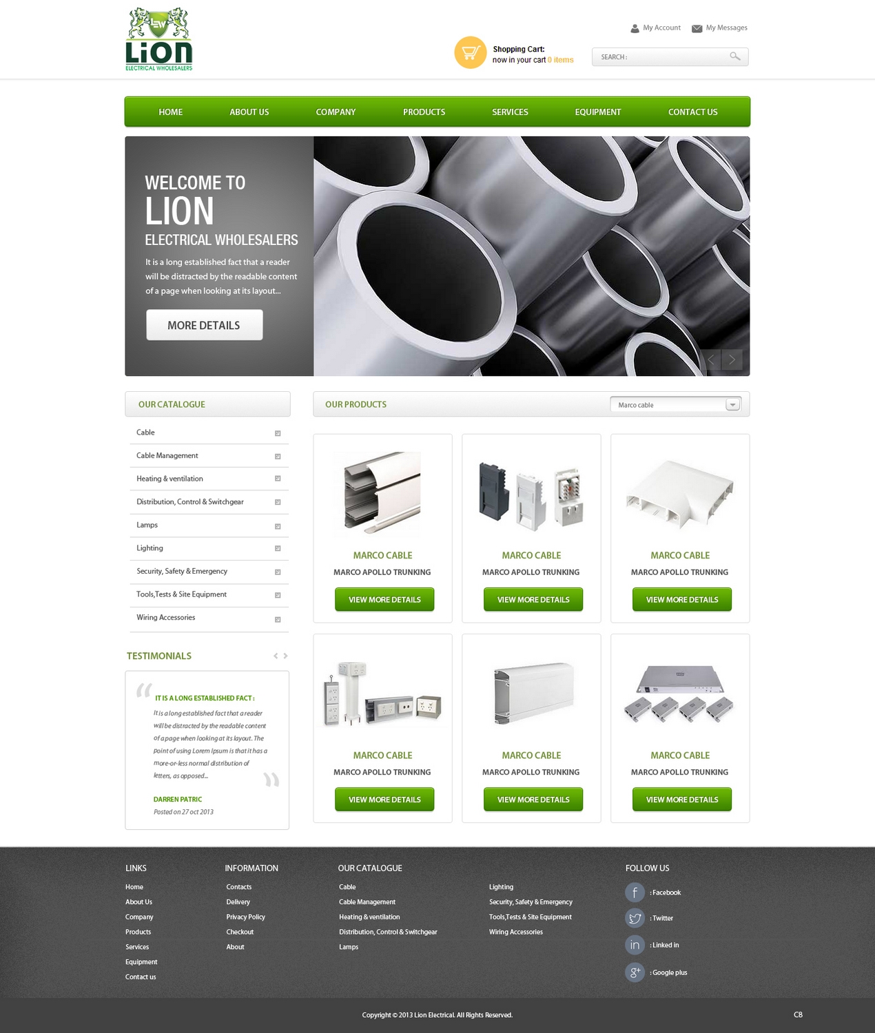 Wordpress Design by pb for Lion Electrical Wholeslalers Ltd | Design #2673696