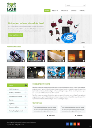 Wordpress Design by pb for Lion Electrical Wholeslalers Ltd | Design: #2677894