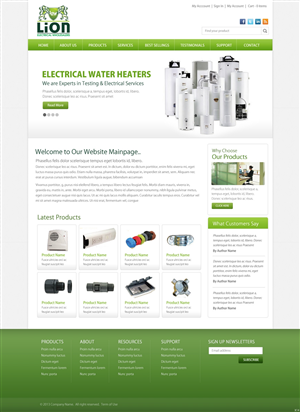 Wordpress Design by pb for Lion Electrical Wholeslalers Ltd | Design: #2677899