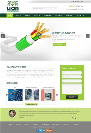Wordpress Design by pb for Lion Electrical Wholeslalers Ltd | Design: #2682719