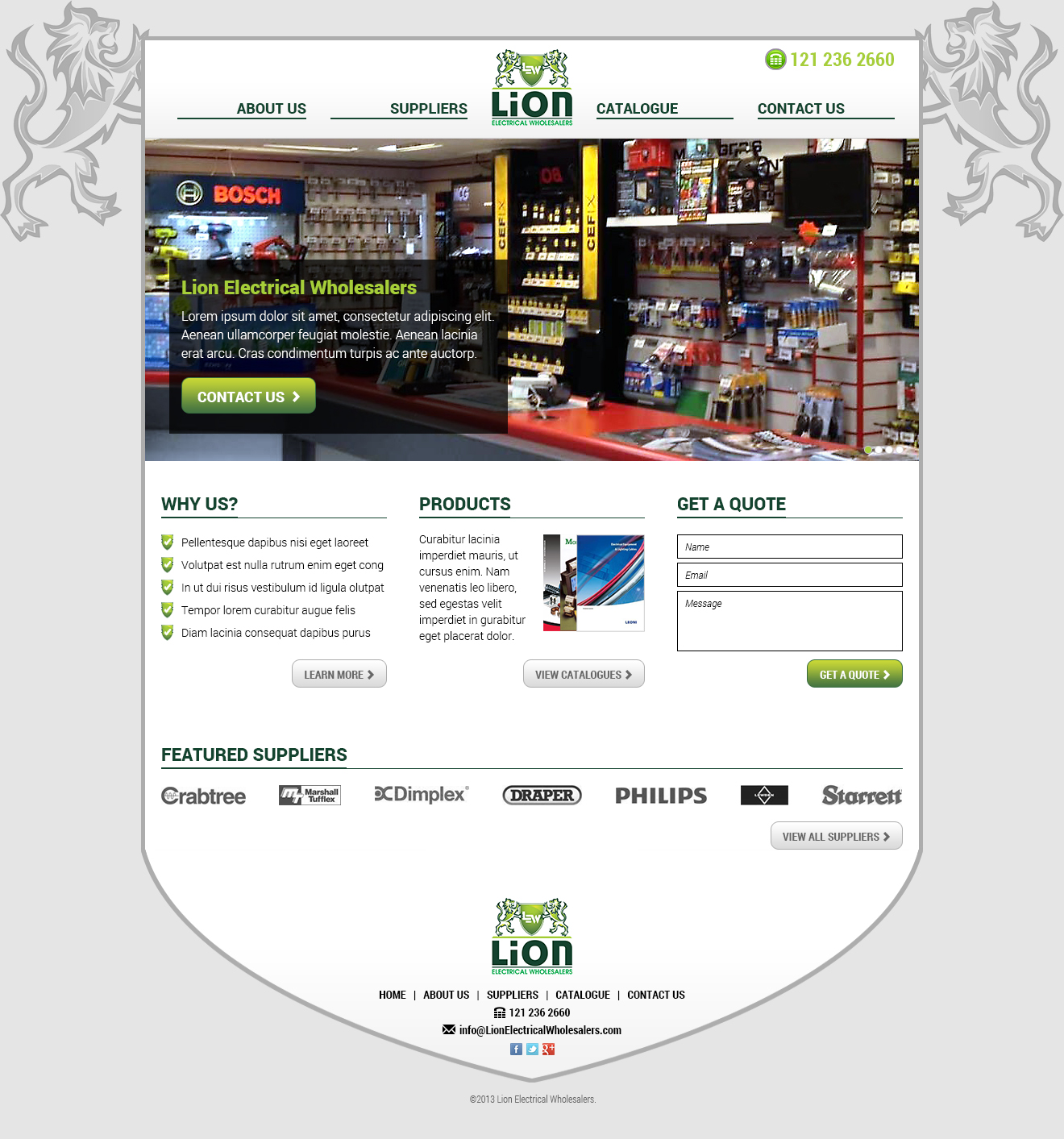 Wordpress Design by MIND for Lion Electrical Wholeslalers Ltd | Design #2716322