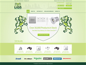 Wordpress Design by TechWise for Lion Electrical Wholeslalers Ltd | Design: #2693730