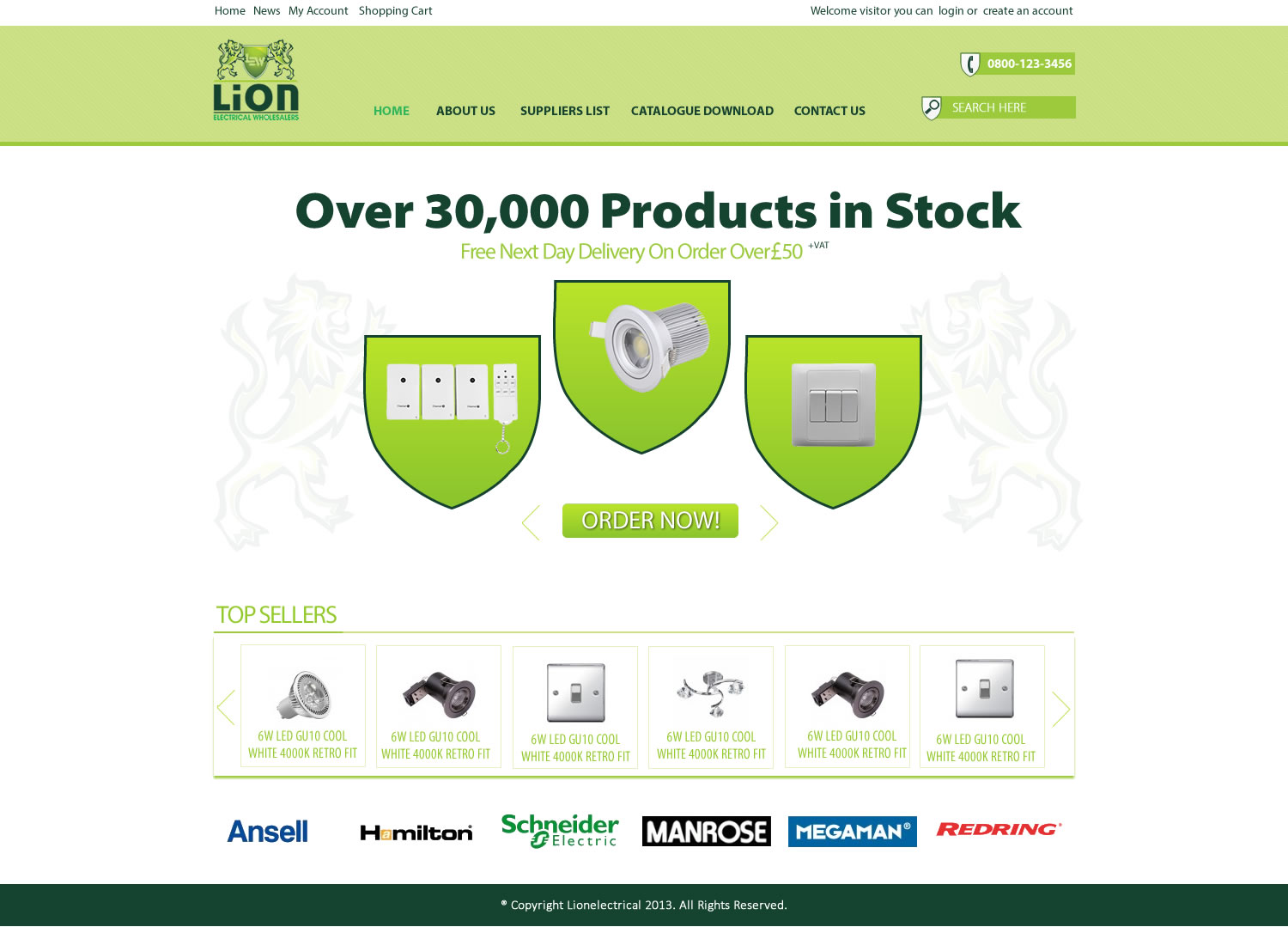 Wordpress Design by TechWise for Lion Electrical Wholeslalers Ltd | Design #2693734