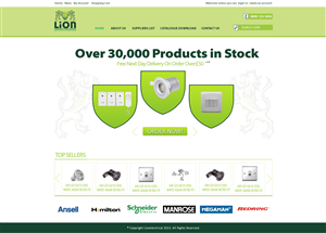 Wordpress Design by TechWise for Lion Electrical Wholeslalers Ltd | Design: #2693734