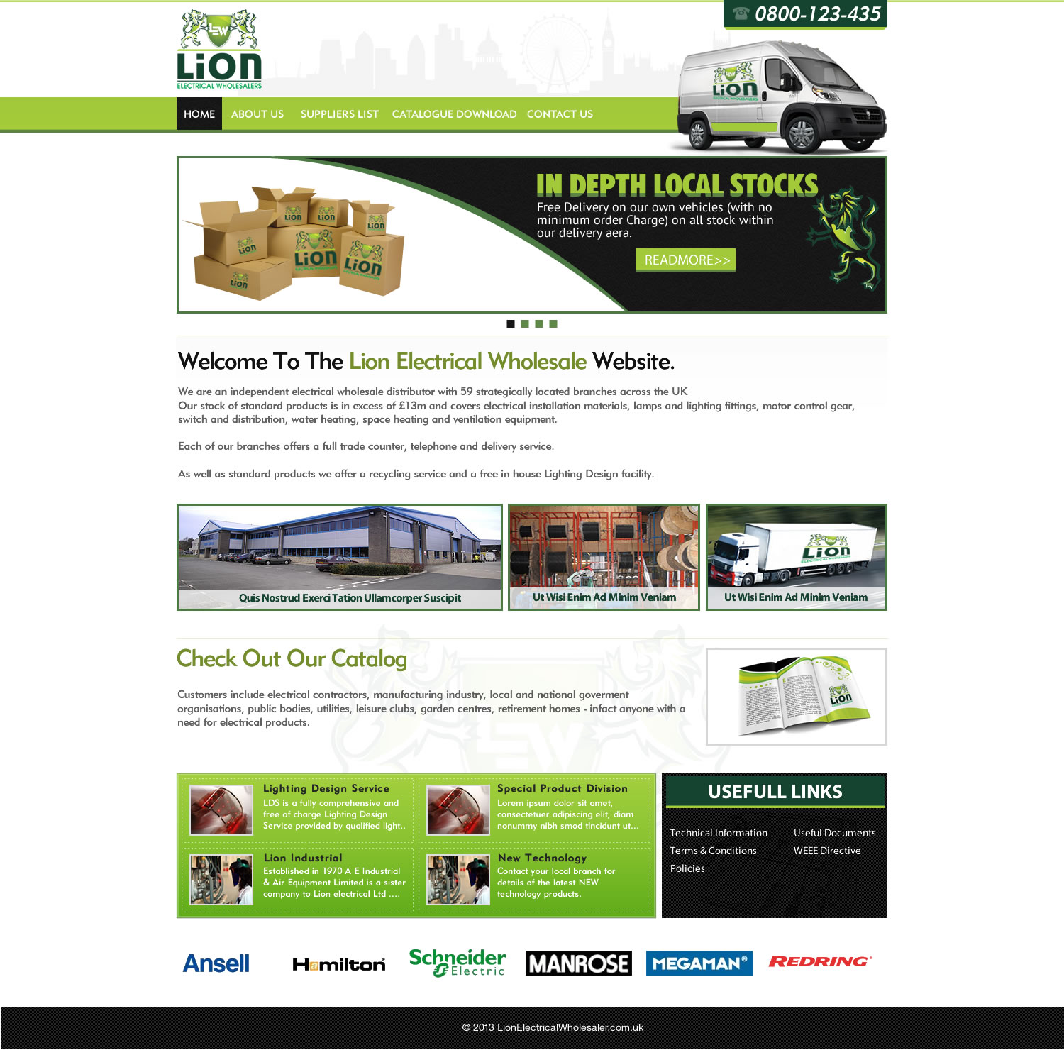Wordpress Design by TechWise for Lion Electrical Wholeslalers Ltd | Design: #2705311