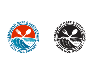 Fisherman Cafe' and Restaurant @ Kata Noi, Phuket  ( Location ) | Diseño de Logo por MrBranding