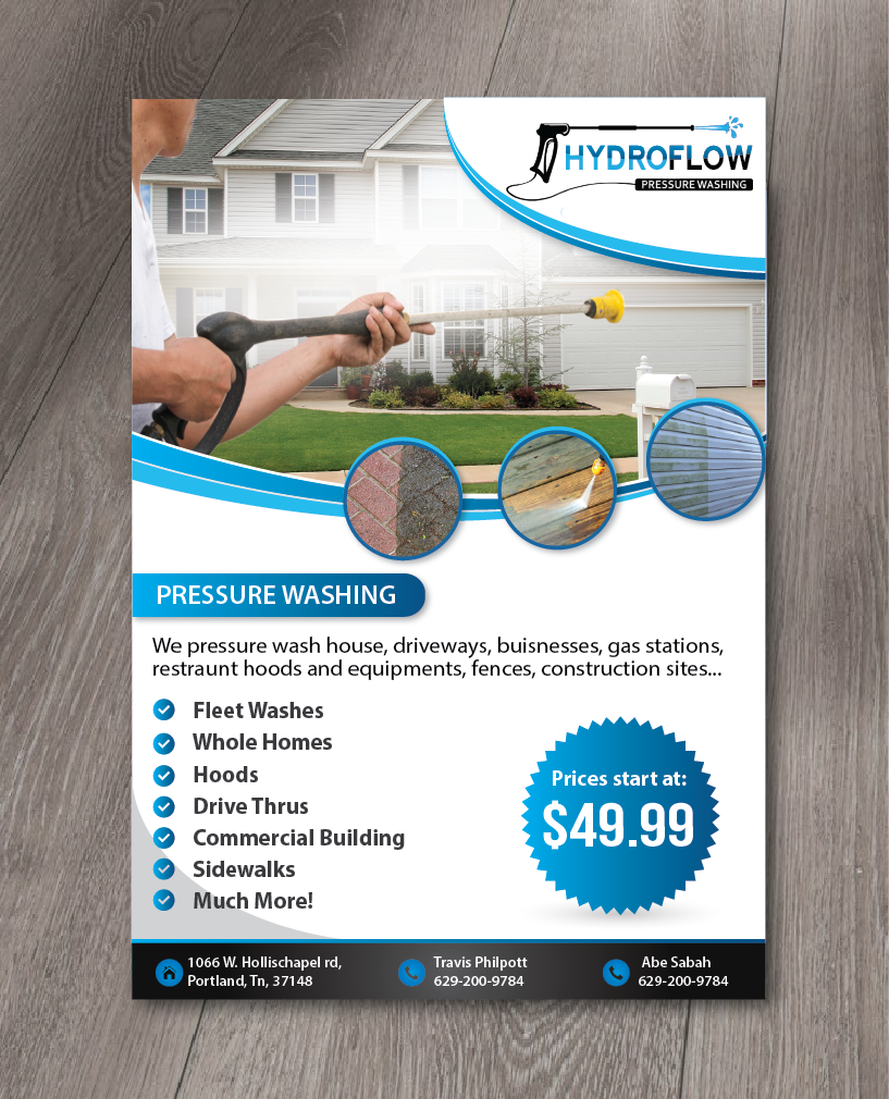 Diseño de Flyer por alex989 para Hydroflow or stay clean | Diseño #16734446