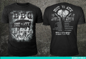 Houston vs. Austin BBQ Throwdown! | Design de T-shirt par BABLEO