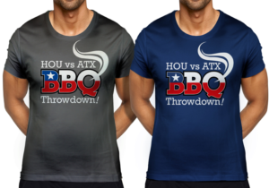 Houston vs. Austin BBQ Throwdown! | Design de T-shirt par juanjoseolivieri