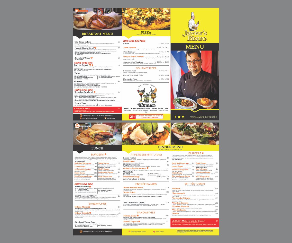 Menu Design by Cut and Glue for this project | Design: #17002846