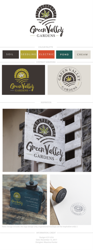 Logo Design by Maurissahunter for Green Valley Gardens | Design: #16775088