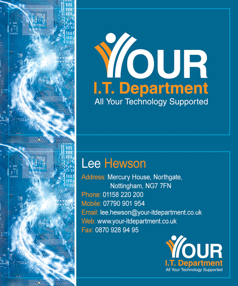 Diseño de Tarjeta de Presentación por LFS Designs para Your IT Department Ltd | Diseño #43337