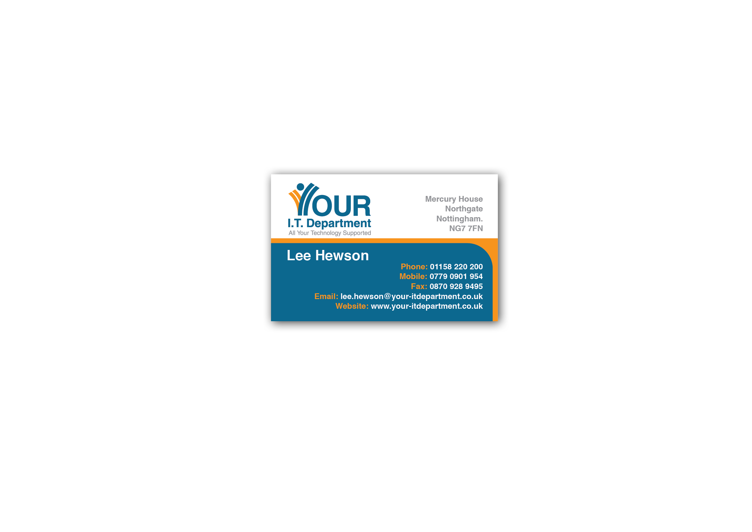 Business Card Design by esStudioUK for Your IT Department Ltd | Design #43345