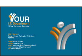 Diseño de Tarjeta de Presentación por drumatic designs para Your IT Department Ltd | Diseño #42365