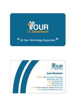 Design de Carte de Visite par TinaDesign pour Your IT Department Ltd | Design #42564