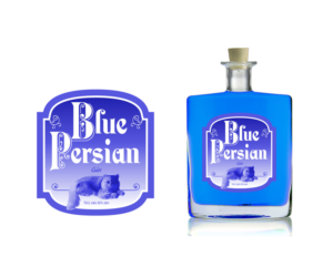 Design a label for a new brand of Gin the UK called Blue Persian - featuring a cat | Design Étiquette par Sergio Coelho