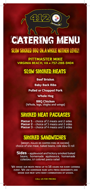 catering menu design