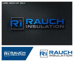 'Rauch Insulation' 'Rauch' or simply 'R I' are all acceptable… You can add ‘Moscow, ID’ if you choose. The name 'Rauch' is important branding. I come from a prominent family in this area and name recognition is important in this word-of-mouth market. My father has been a builder in this county for 40 years, there is an association with the name 'Rauch' with integrity, quality, and community. | Logo Design by xum