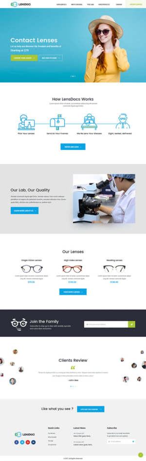 Online Prescription Eyeglass Lens Company Needs a Website | Web-Design von syrwebdevelopment