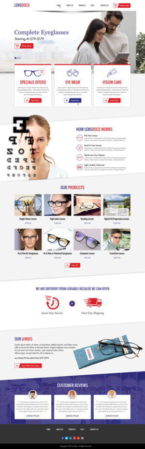 Online Prescription Eyeglass Lens Company Needs a Website | Web-Design von Creative Design