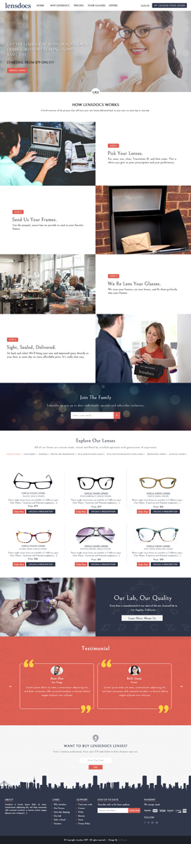 Online Prescription Eyeglass Lens Company Needs a Website | Web-Design von Da Miracle