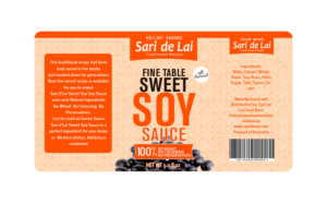 Sari de Lai Sweet Soy sauce with natural ingredients | Diseño de Etiqueta por Soluciones Creativas