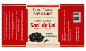 Sari de Lai Sweet Soy sauce with natural ingredients | Etikett-Design von maricreatives