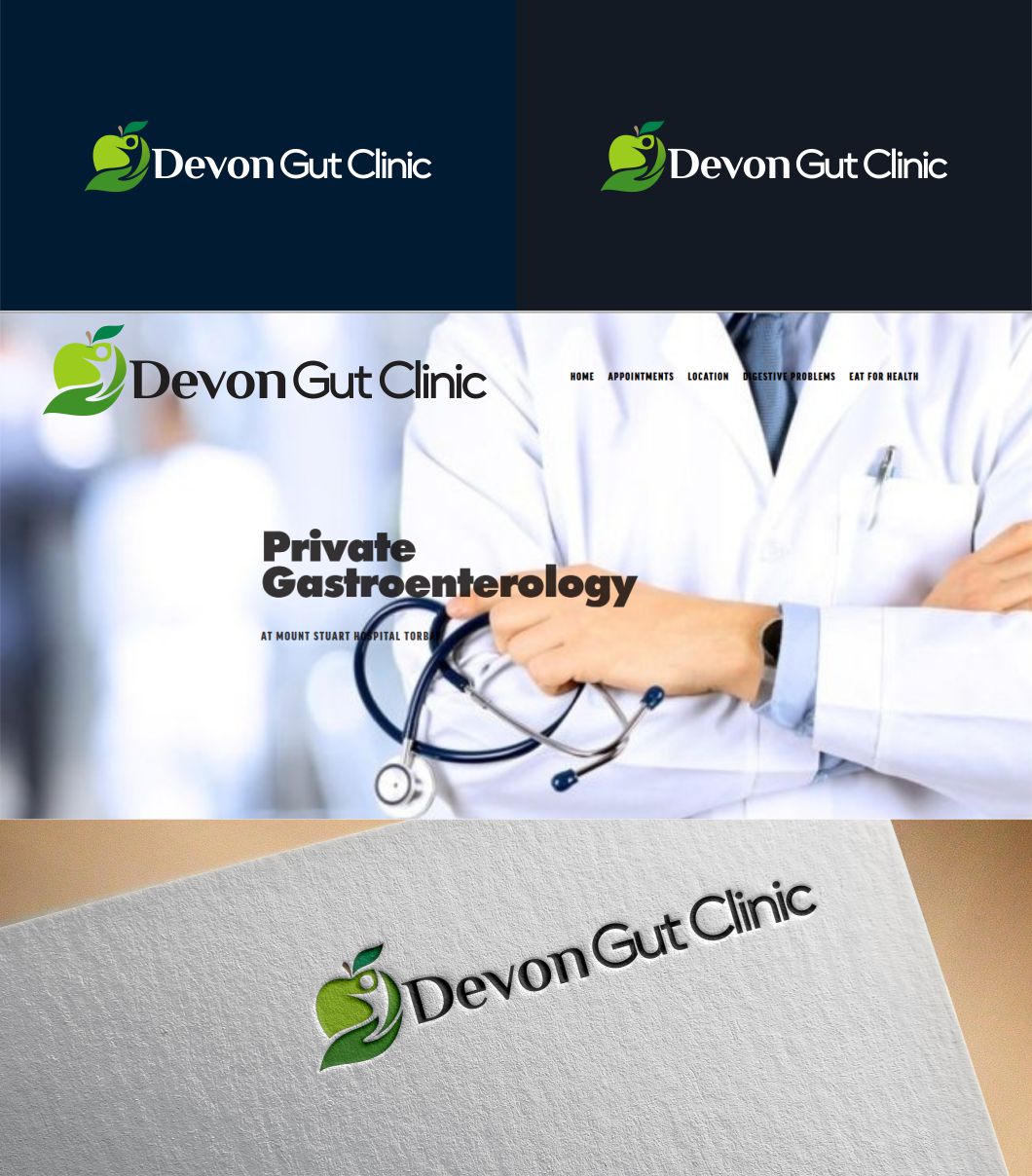 Logo Design by Mariono Fx for Devon Gut Clinic | Design #16774736