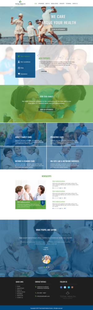 Total Health Medical Centers - website  | Diseño Web por CharaFathimalil