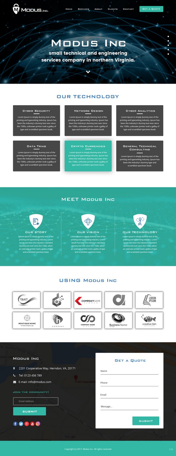 Web Design by pb for Modus, Inc. | Design #16772479
