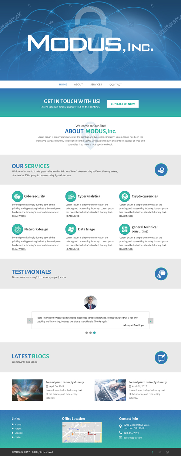 Web Design by rightway for Modus, Inc. | Design #16773797