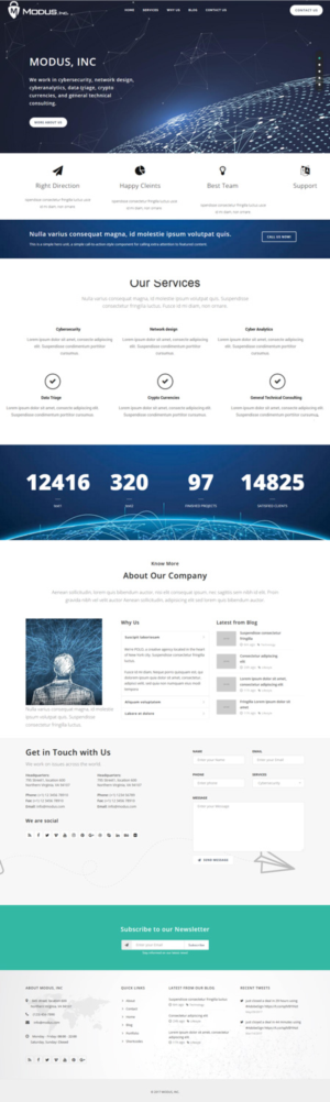 Modus, Inc. Website - Cyber/Engineering/Vague | Web Design by CharaFathimalil