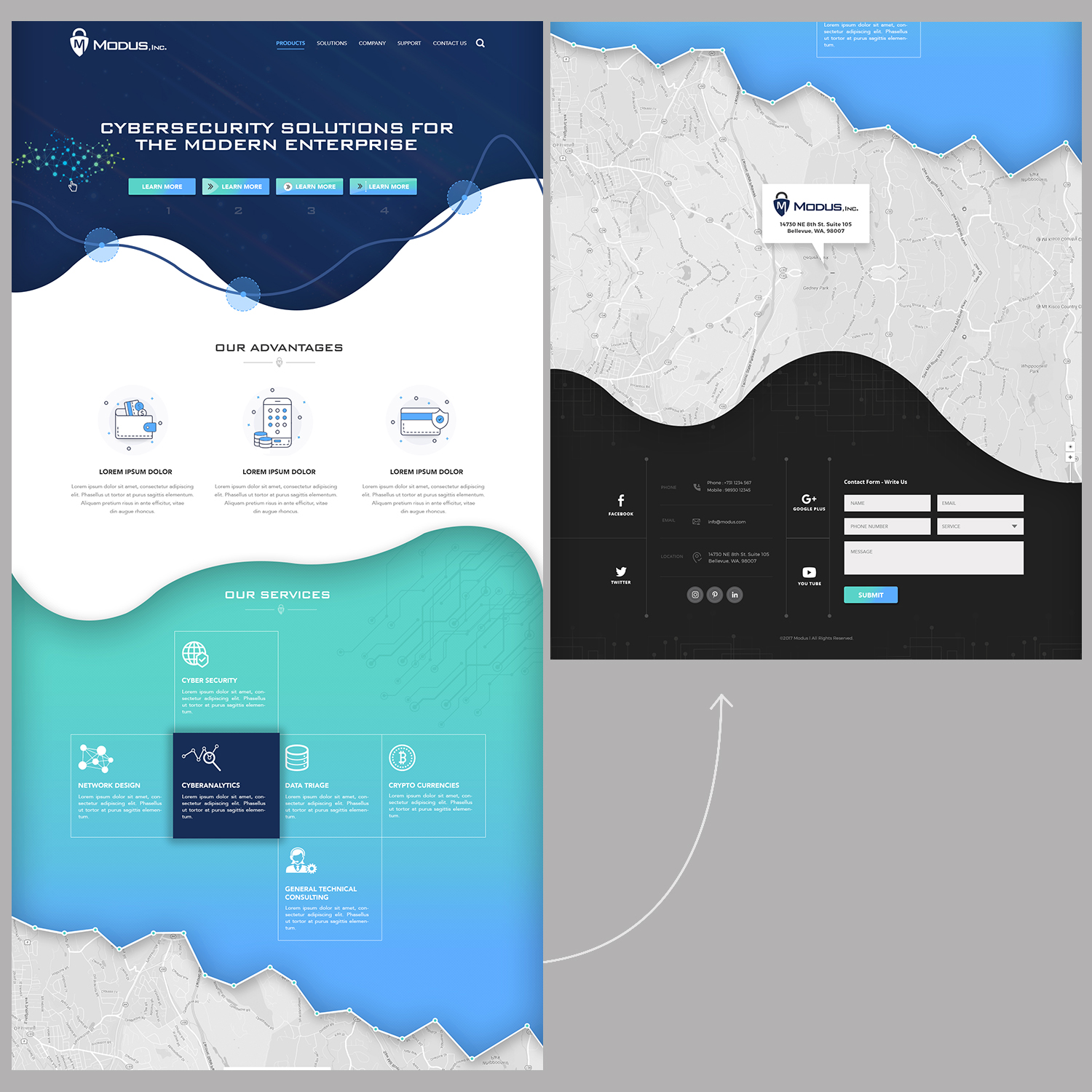 Web Design by ancineha for Modus, Inc. | Design #16847321