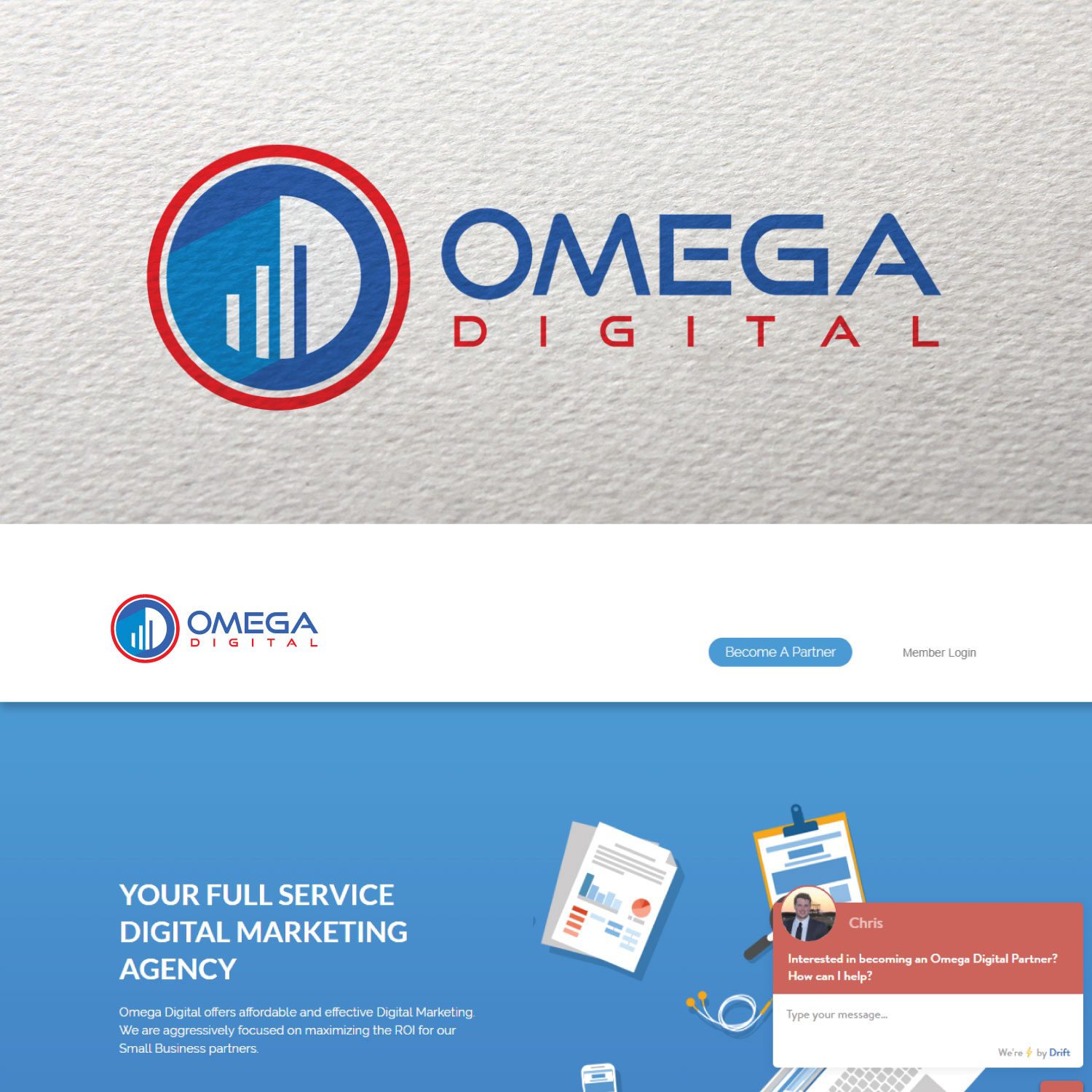 Logo Design by concepts for chris@omegadigitalonline.com | Design #16779128