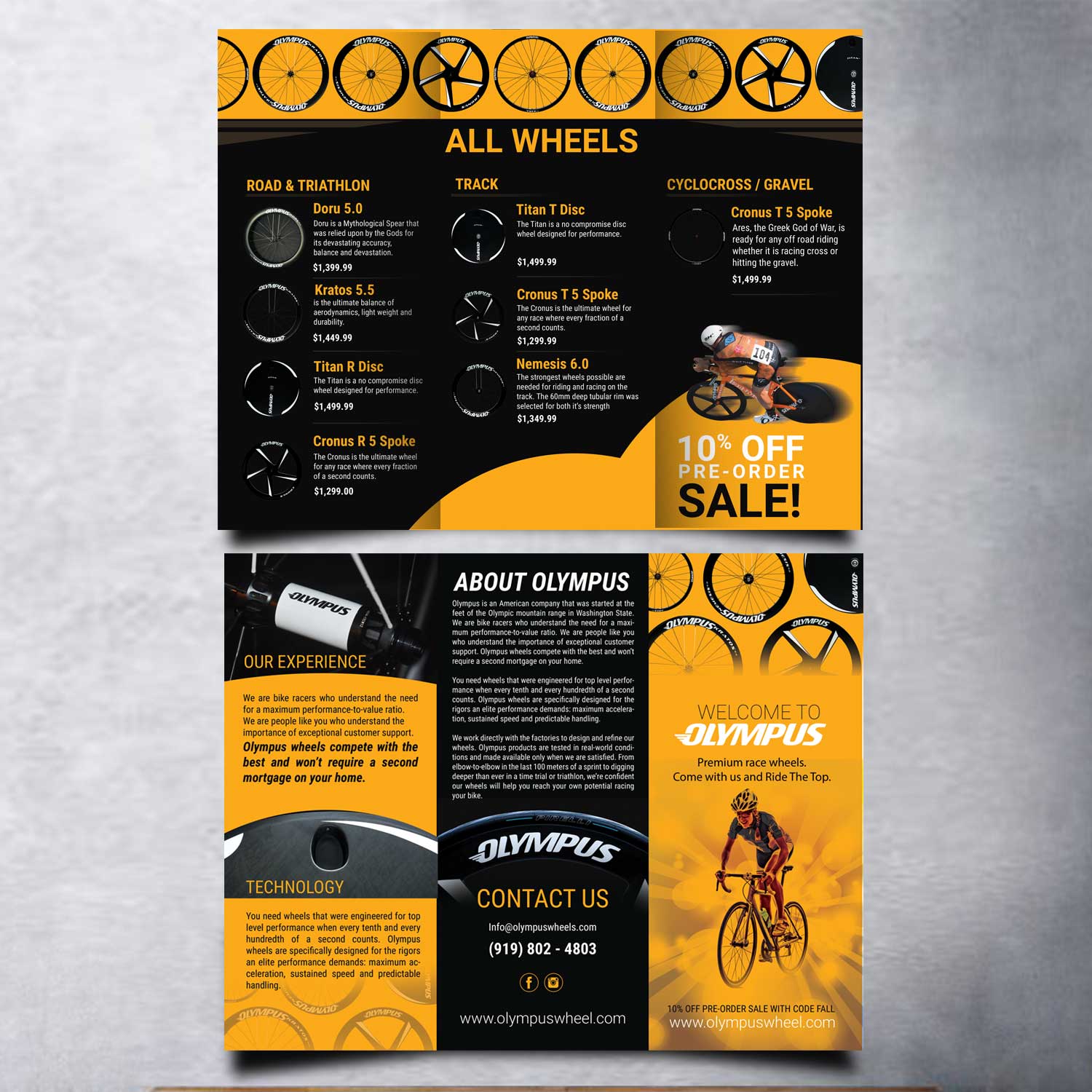 Flyer Design by uk for Olympus Wheels | Design #16770589