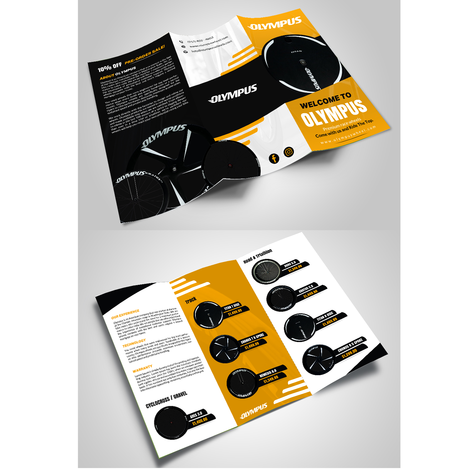Flyer Design by creative.bugs for Olympus Wheels | Design #16769024