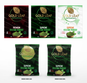 Gold Leaf Botanicals needs a label design or modification for new Kratom Co., need simple, eye catch | Diseño de Etiqueta por SAI DESIGNS