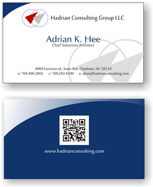 Business Card Design by Yusak Lesmana for Hadrian Consulting Group LLC | Design: #2695948