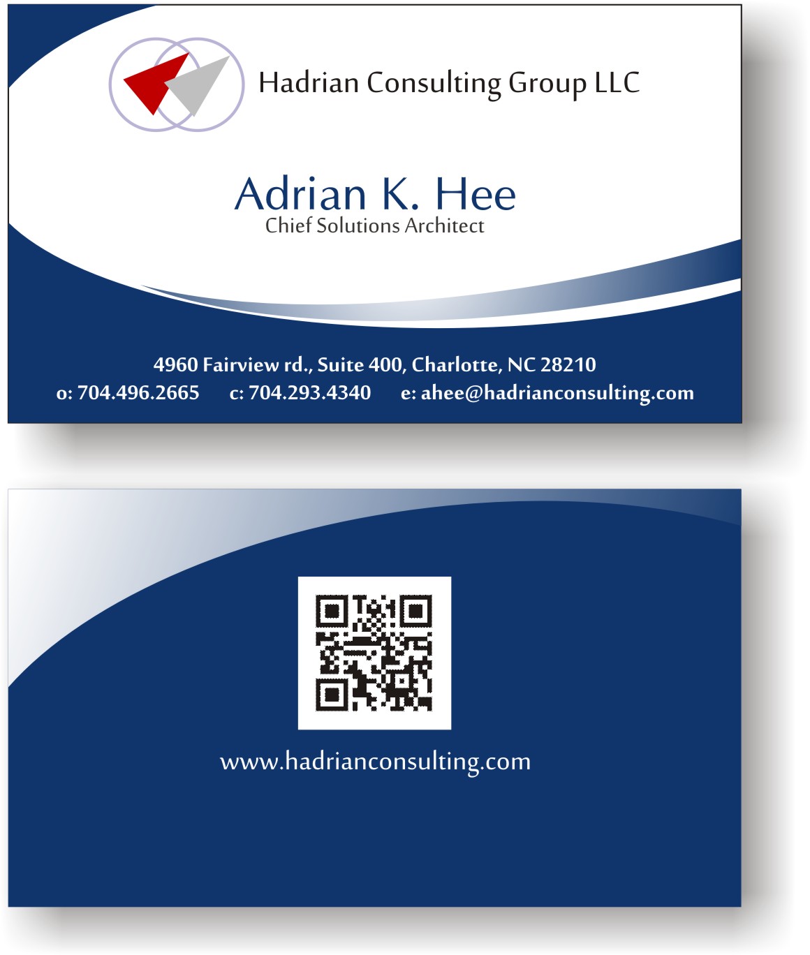 Design de Carte de Visite par Yusak Lesmana pour Hadrian Consulting Group LLC | Design #2696100