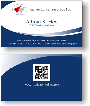 Business Card Design by Yusak Lesmana for Hadrian Consulting Group LLC | Design #2696100