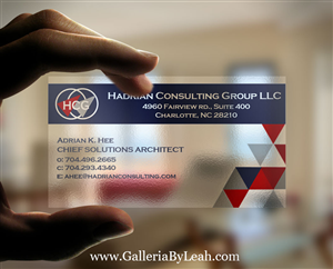 Business Card Design by galleria.by.leah for Hadrian Consulting Group LLC | Design: #2682126