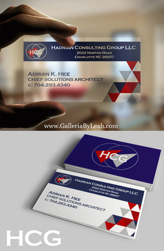 Business Card Design by galleria.by.leah for Hadrian Consulting Group LLC | Design #2687711
