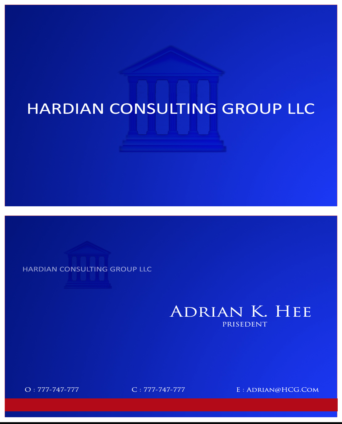 Design de Carte de Visite par Taimoor Shah pour Hadrian Consulting Group LLC | Design #2684267